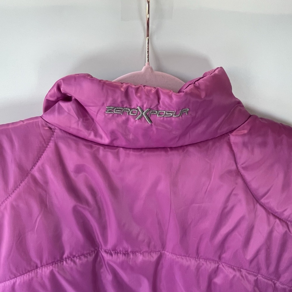 Zeroxposur Women's Quilted Puffer Zip Up Outwear Hiking Fushia Jacket Vest Sz 1X - Picture 3 of 9